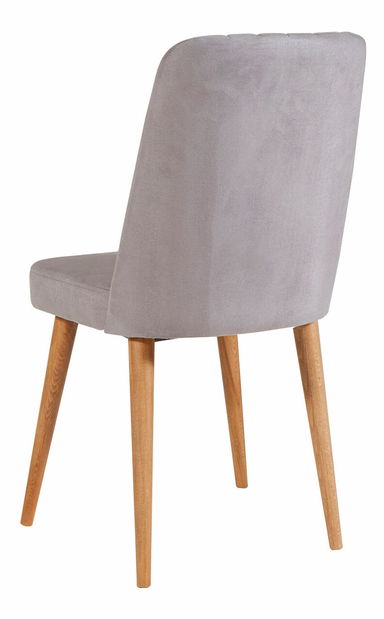 Rozkládací jídelní stůl se 2 židlemi a 2 lavicemi Vlasta (borovice antlantic + šedá)