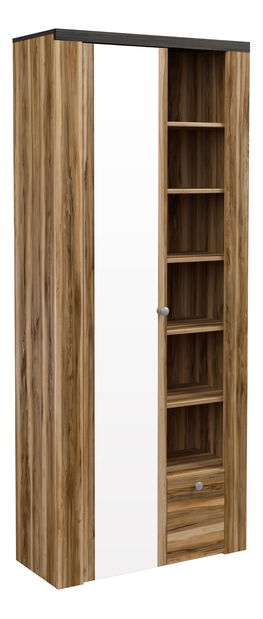 Policová skříň Larita 1D1S (ořech)