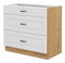 Dolní kuchyňská skříňka Sheila 80 D 3S BB (dub artisan + bilá)
