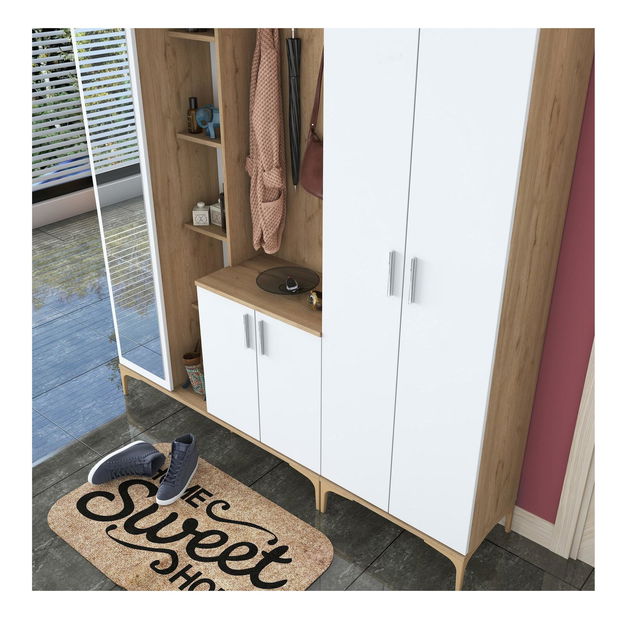 Předsíň Emily 21 (se zrcadlem) (ořech + bílá)