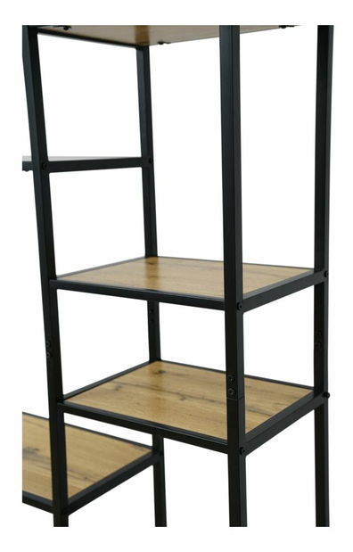 Regál BILITE (černá + dub)