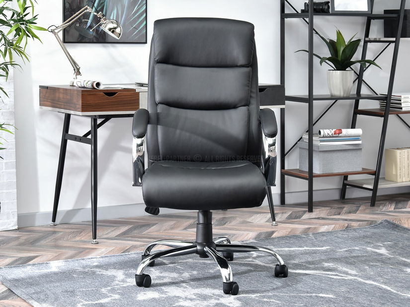 Křeslo Luxus (černá + chromová)