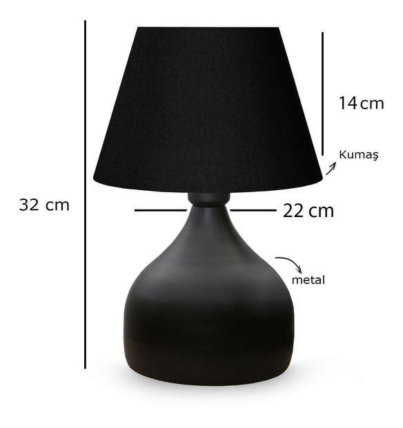 Stolní lampa Gelosso 1 (černá)