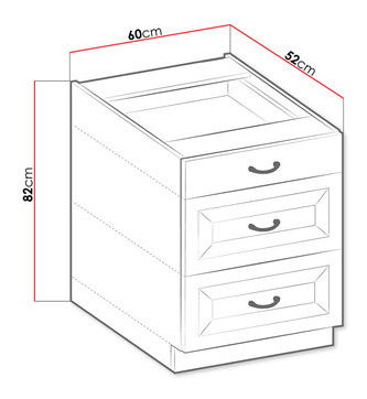 Dolní kuchyňská skříňka Vintageline BB (bílá)