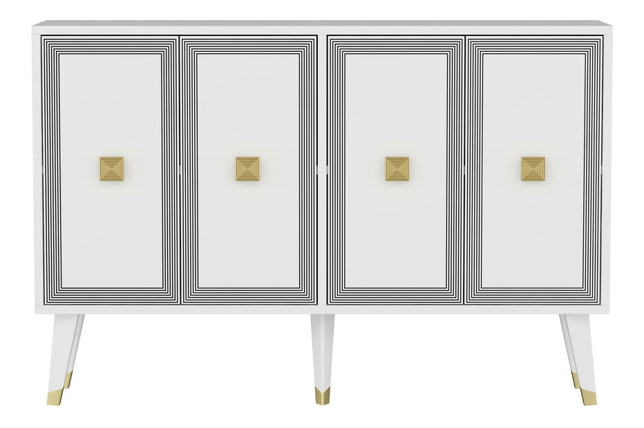 Skříňka Batiko (bílá + zlatá)