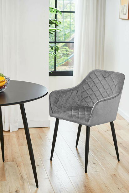 Jidelní židle Sunanda (šedá) (2ks)