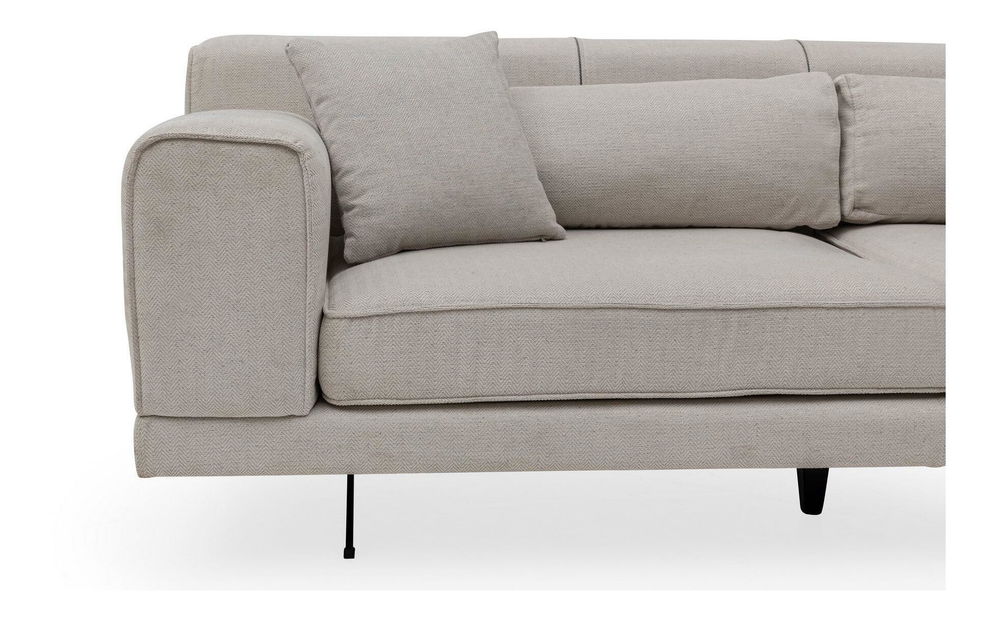 Rohová sedačka Jivagona (P) (béžová + černá)