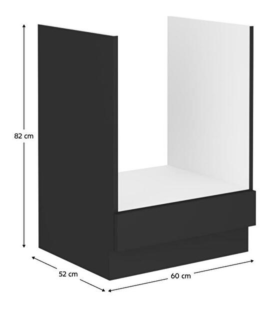 Spodní skříňka na vestavný sporák Sobera 60 D GAZ BB (černá)