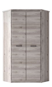 Rohová šatní skříň Jolene 2D (kaštan nairobi)