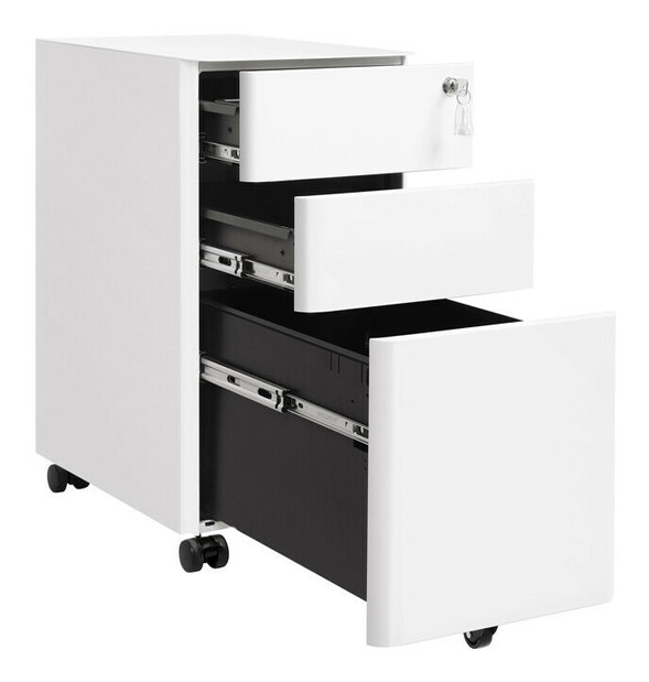 Skříňka na kolečkách Amios (bílá)