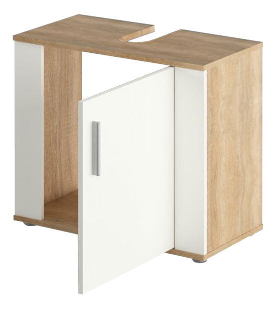 Skříňka pod umyvadlo Leah 02 (dub sonoma + bílá matná)