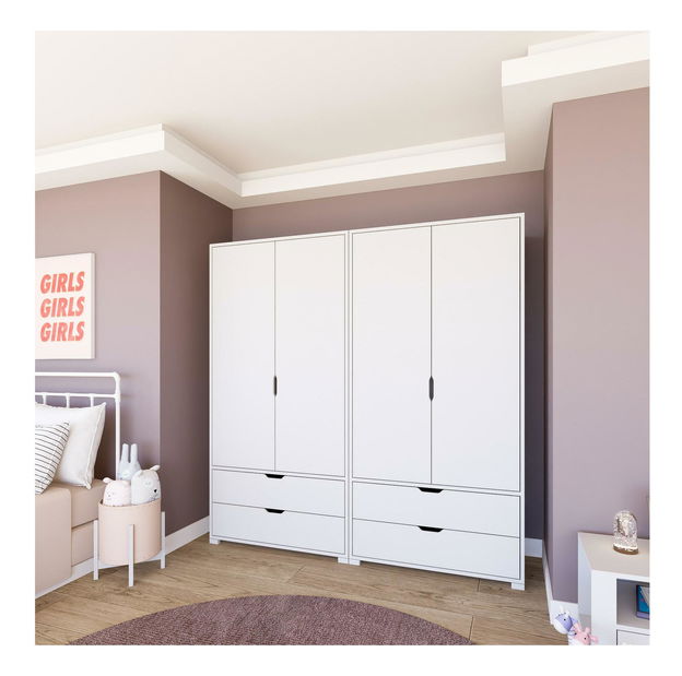 Šatní skříň Durun 22 (bílá matná)