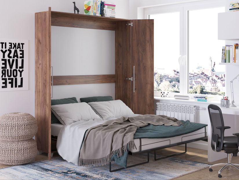 Sklápěcí postel 160 Todd (craft tobaco) (vertikální)