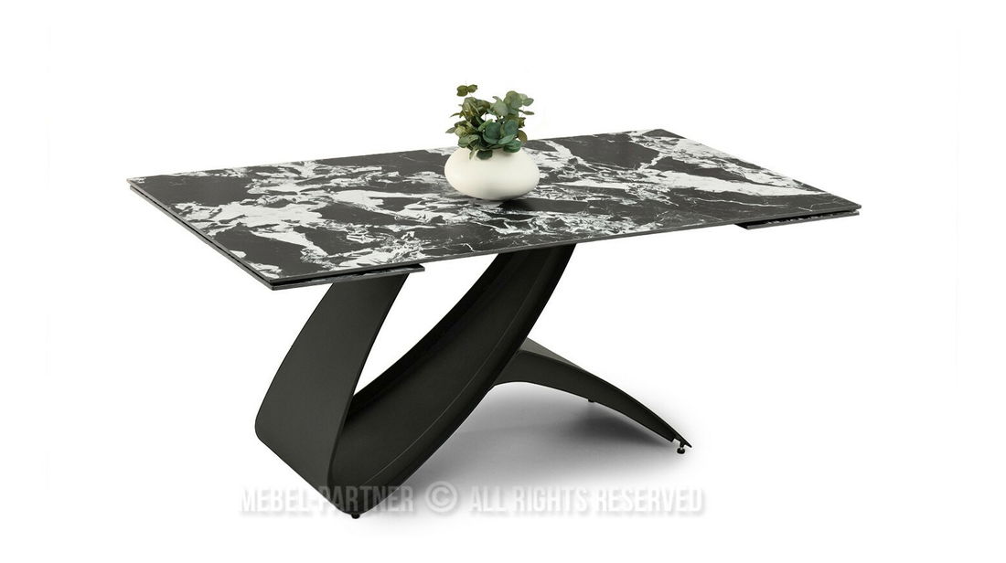 Jídelní stůl Caramelos (mramor + černá)