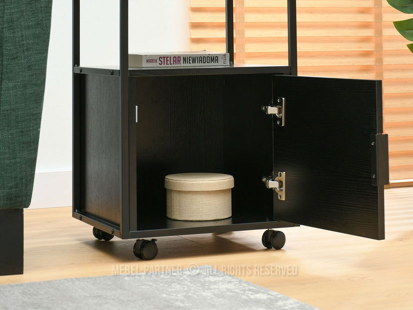 Skříňka Adlo (černé dřevo + černá)