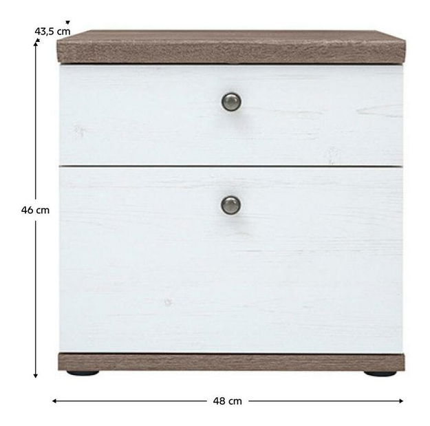 Noční stolek Telegrafo (borovice canyon + dub sonoma truflový)