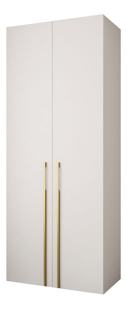 Šatní skříň 100 cm Carmela 50-3 (bílá + zlatá)