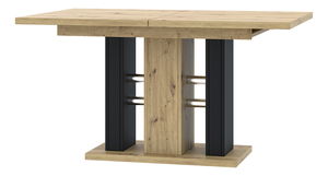 Jídelní stůl Wamo (artisan + černá) (pro 6 až 8 osob)