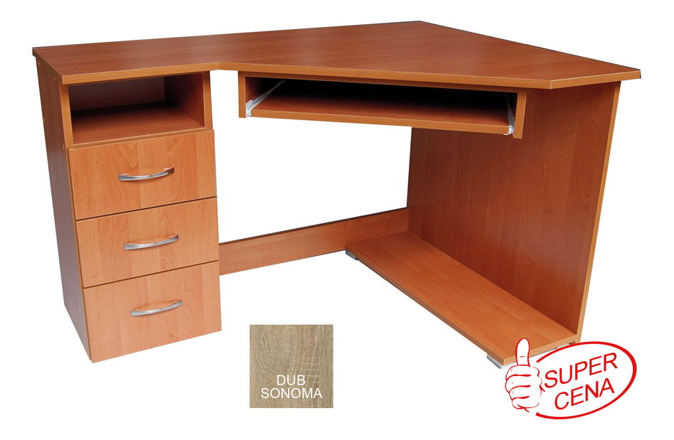 Rohový PC stolek Promo 8 L *výprodej