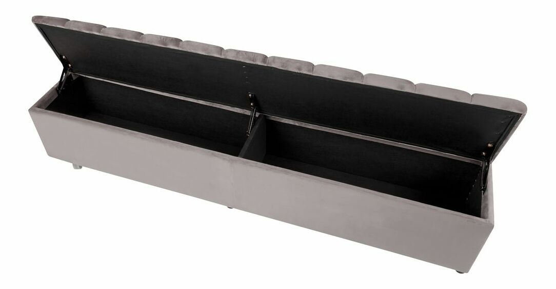 Manželská postel 160 cm NAIROBI (textil) (šedá) (s roštem)