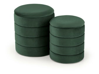 Set 2 ks. taburetek Pachio (tmavě zelená)