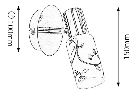 Bodové svítidlo Blossom 6175 (chromová + opálové sklo)