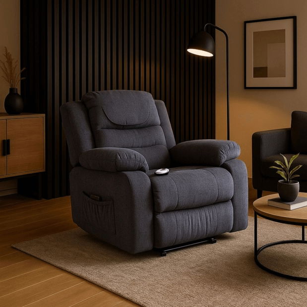 Masážní křeslo Fanex (tmavě šedá)