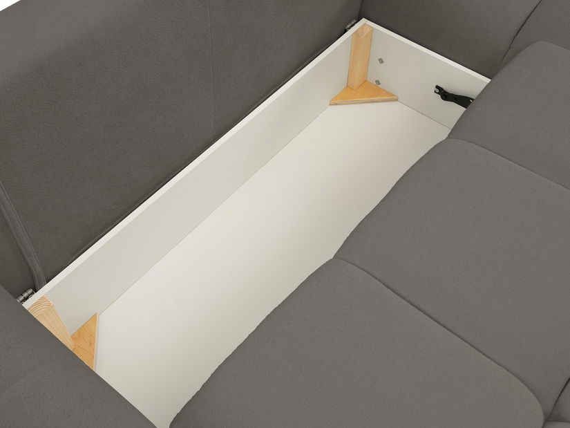 Rohová sedací souprava Basical (tmavě šedá) (P)