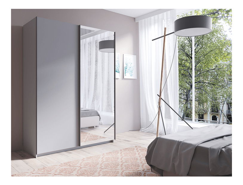 Šatní skříň 150 Rosall (šedá)