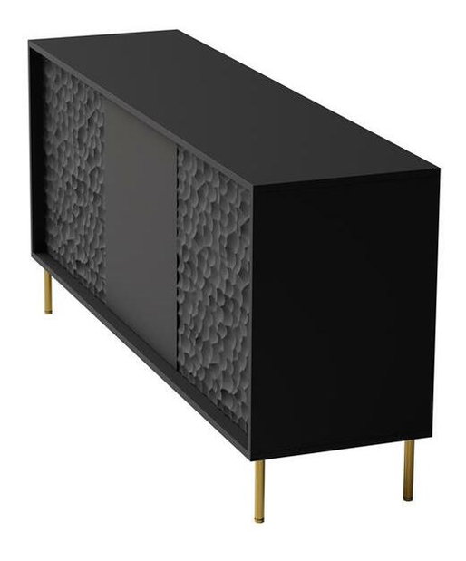 Skříňka Balle (černá + zlatá)