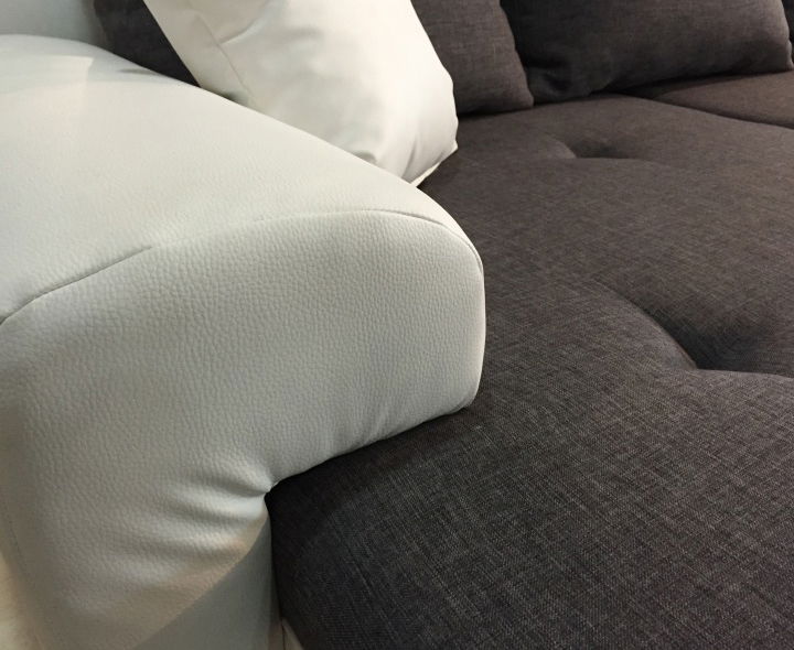 Rohová sedací souprava U Frankfurt New bílošedá (L)