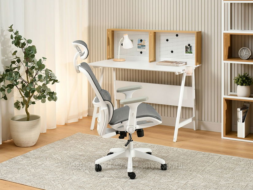 Kancelářské křeslo Ikergen (šedá + bílá)