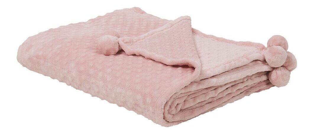 Deka 200x150 cm SAMRE (polyester) (růžová)