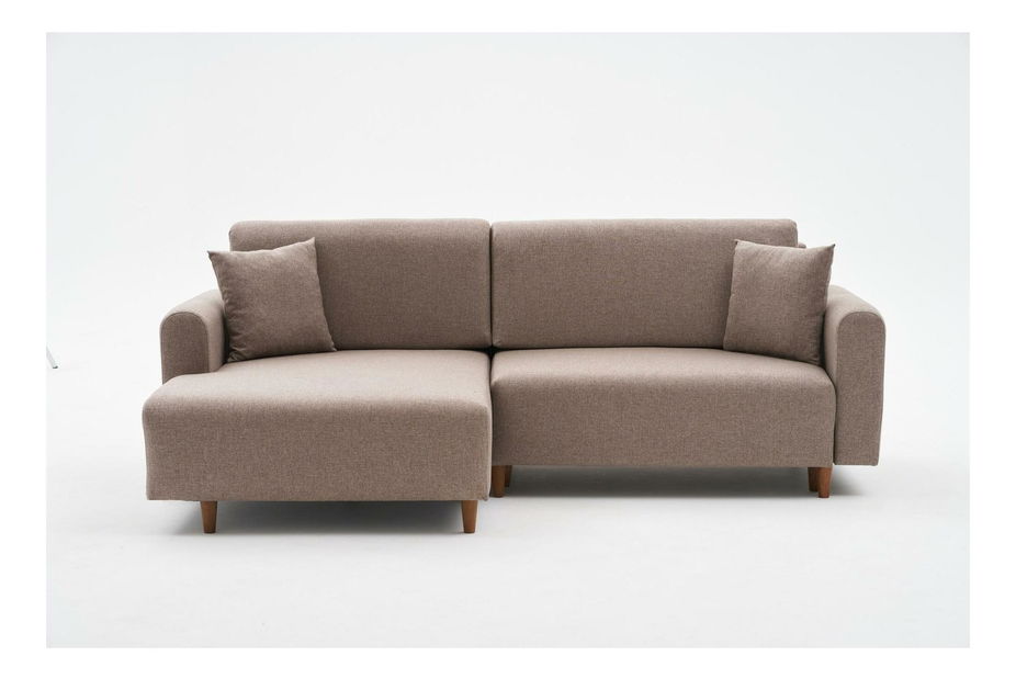 Rohová sedací souprava Minty (L) (hnědá)