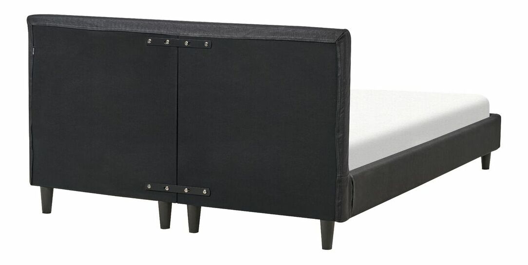 Manželská postel 140 cm Ferdinand (černá) (s roštem)