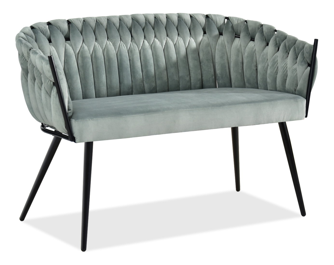 Pohovka dvousedačka Rozaine (mátová + černá)