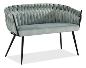 Pohovka dvousedačka Rozaine (mátová + černá)