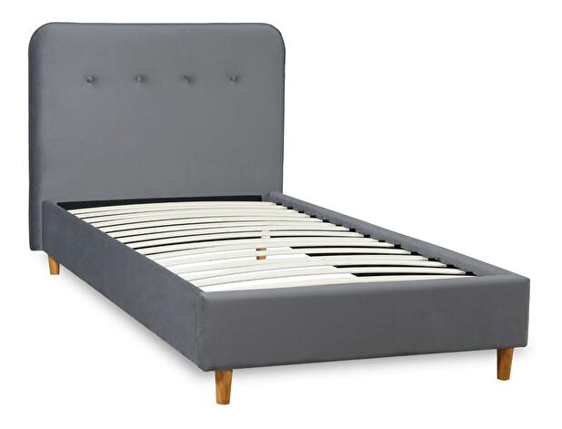 Jednolůžková postel 90 cm Dictador (tmavě šedá) (s roštem)