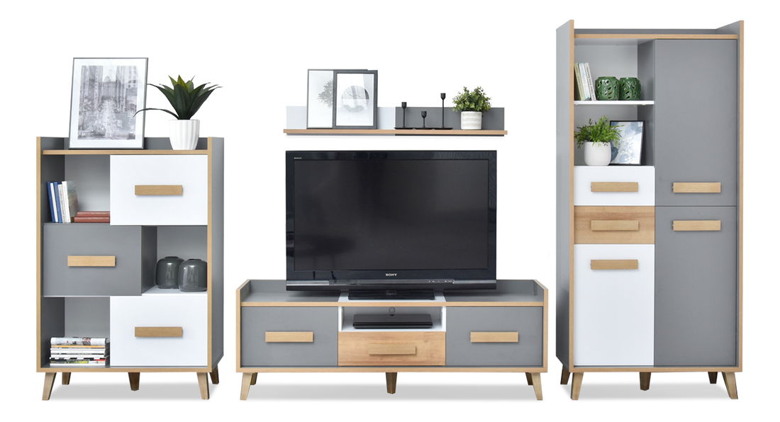 Obývací stěna Semivacias 04 (bílá)