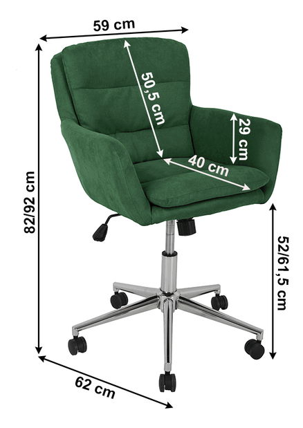 Kancelářské křeslo Kallie (zelená)