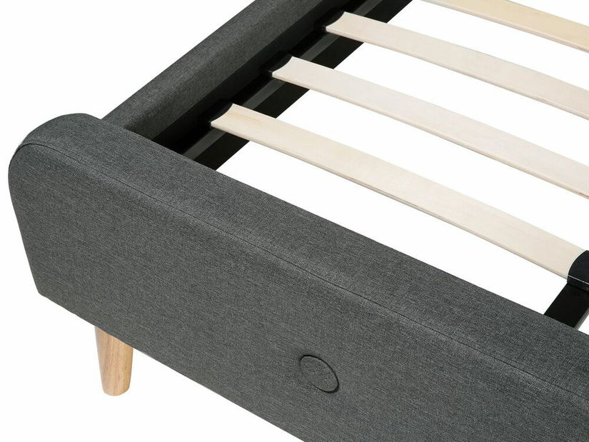 Manželská postel 140 cm ROME (s roštem) (tmavě šedá)