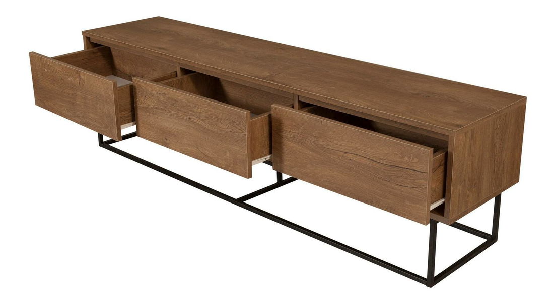 Souprava nábytku do obývacího pokoje Laxi 26 (ořech + černá)