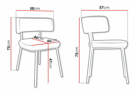 Jídelní židle Sorossa (tmavě šedá + černá)
