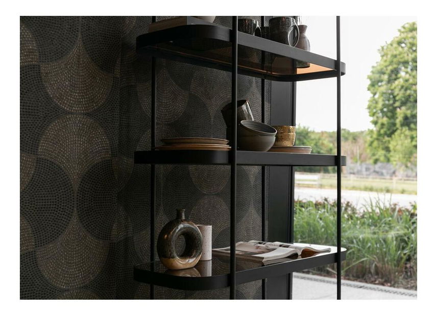 Regál Derrick D8 (hnědá + černá)