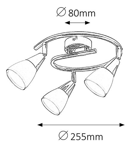 Bodové svítidlo Nicolette 6769 (chromová + bílá)