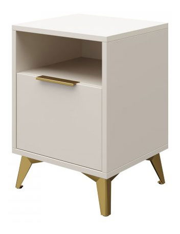 Noční stolek Semprum 1SZ (písková béžová)