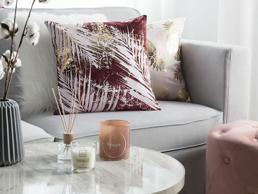 Set 2 ks. polštářů CORFU (tmavě červená)