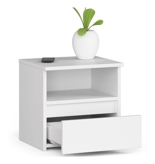 Noční stolek Crispian (bílá)