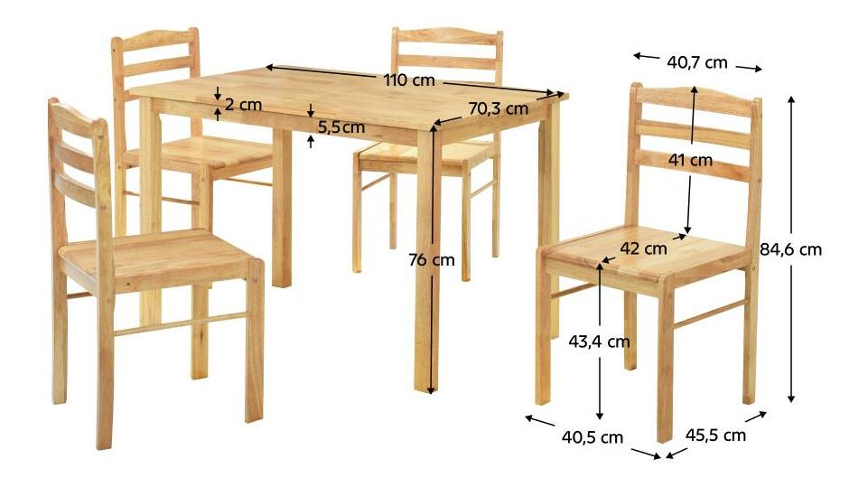 Jídelní set Liturgia (dřevo) (pro 4 osoby)