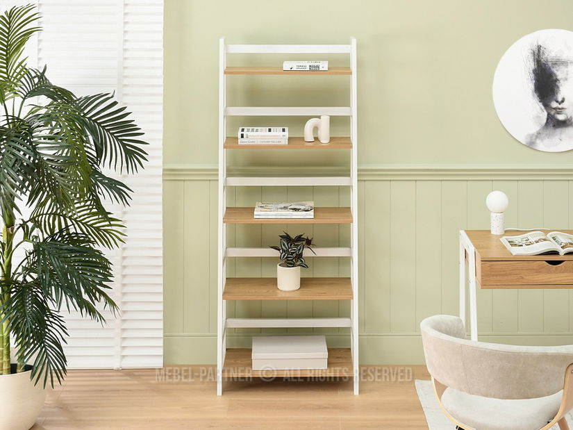 Regál Topaz (dub + bílá)